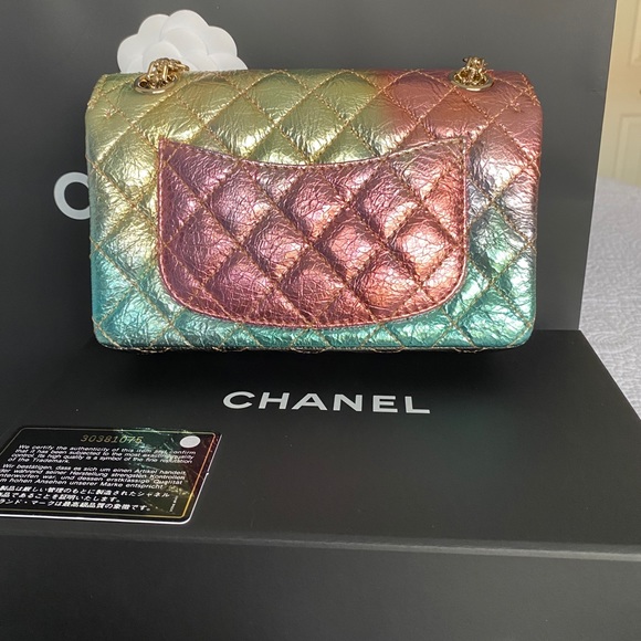 ‼️SOLD‼️NEW 20A CHANEL REISSUE 2.55 RAINBOW MINI - Picture 10 of 14